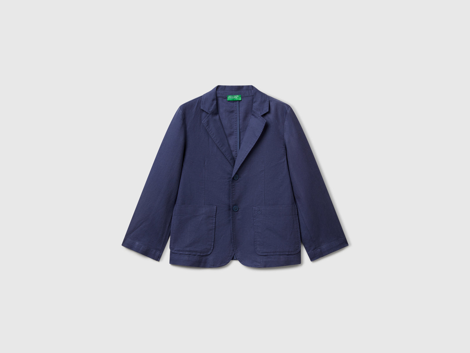 Blazer in misto lino da bambino avio | Benetton Outlet
