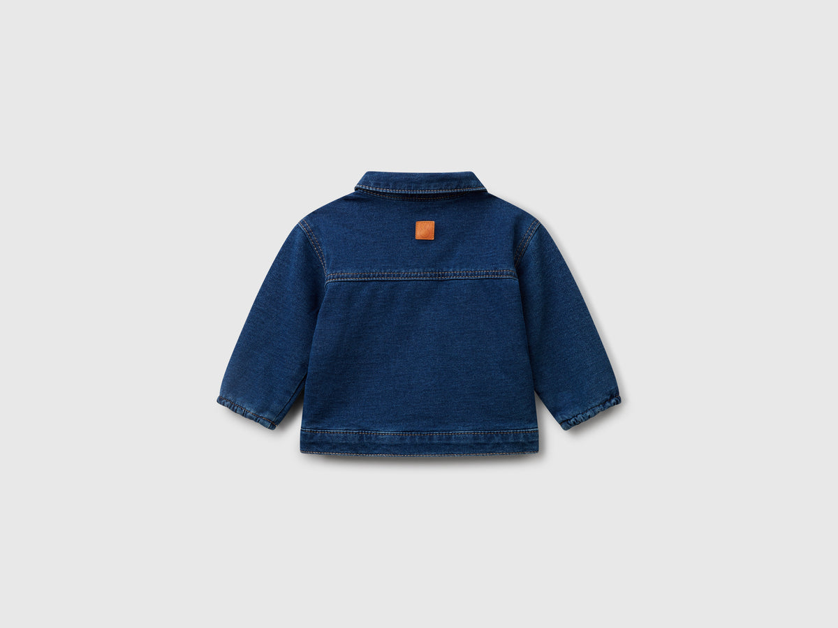 Giubbino in felpa effetto denim
