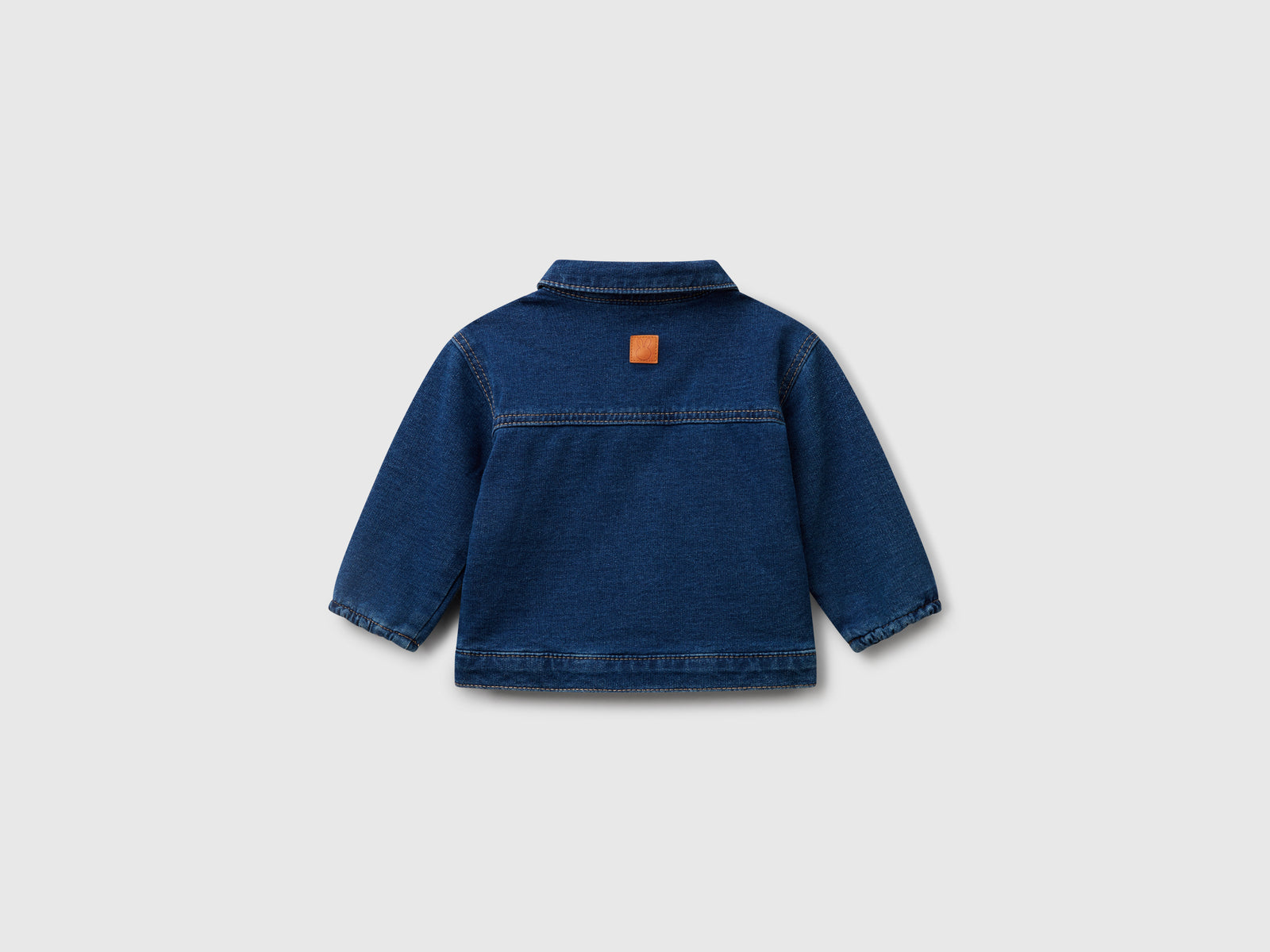 Giubbino in felpa effetto denim da neonato blu 2 | Benetton Outlet