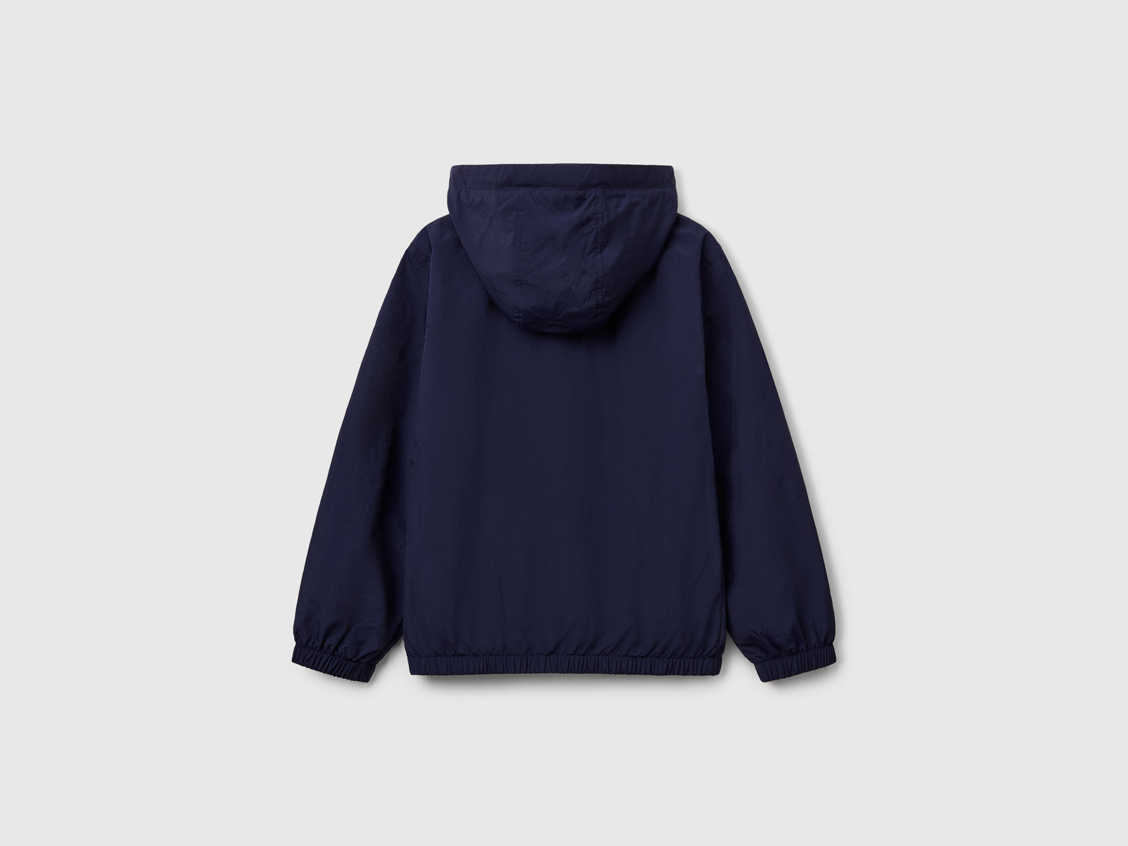 Giubbino in nylon con cappuccio da bambino blu scuro 2 | Benetton Outlet