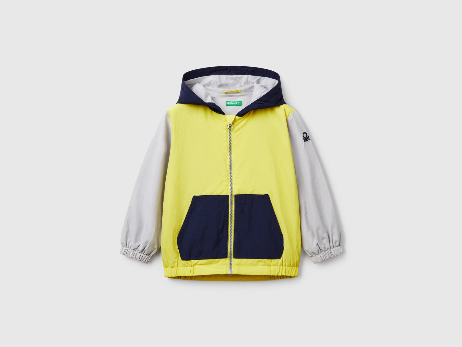 Giubbino con cappuccio da bimbo multi-color | Benetton Outlet