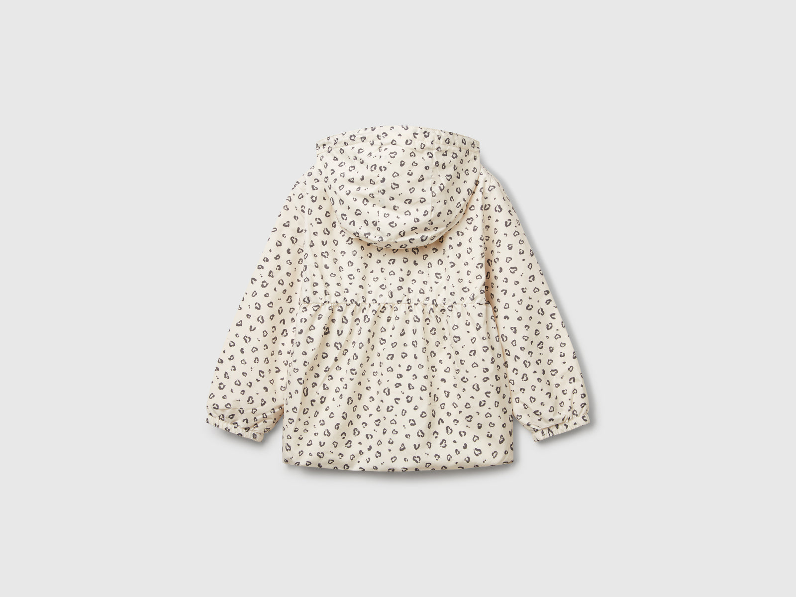 Giacca fantasia in nylon da bimba bianco panna 2 | Benetton Outlet
