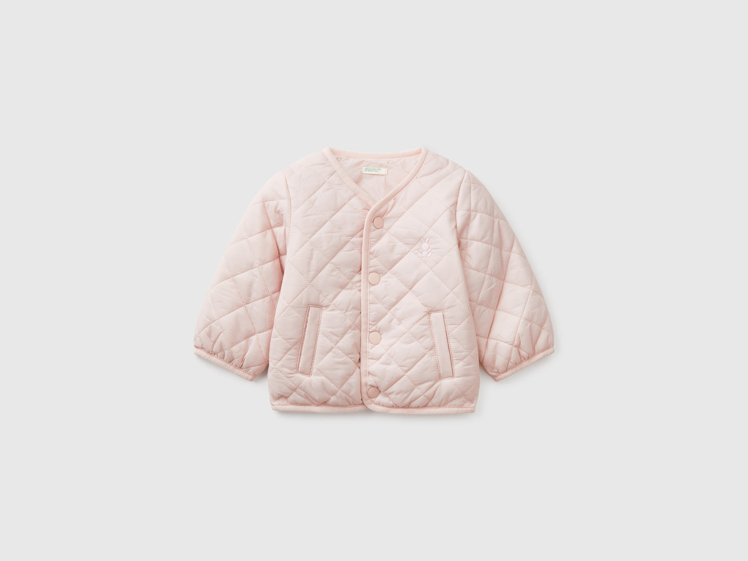 Giubbino trapuntato "Rain Defender" da neonato rosa tenue | Benetton Outlet