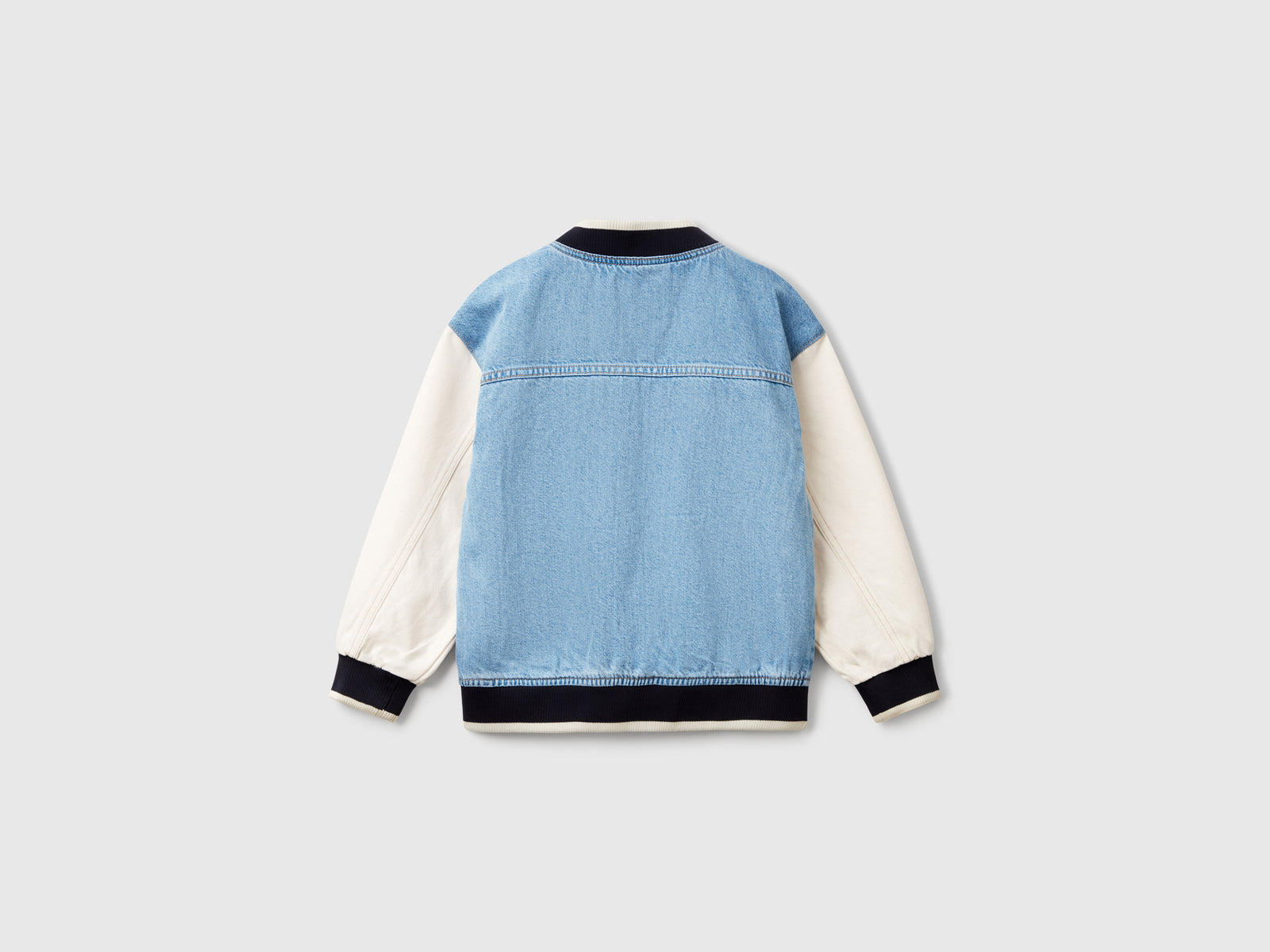 Bomber di jeans da bambino azzurro 2 | Benetton Outlet