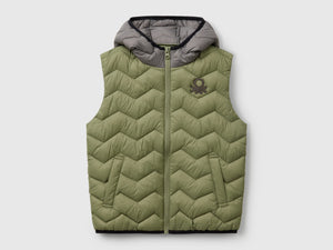 Gilet imbottito con cappuccio