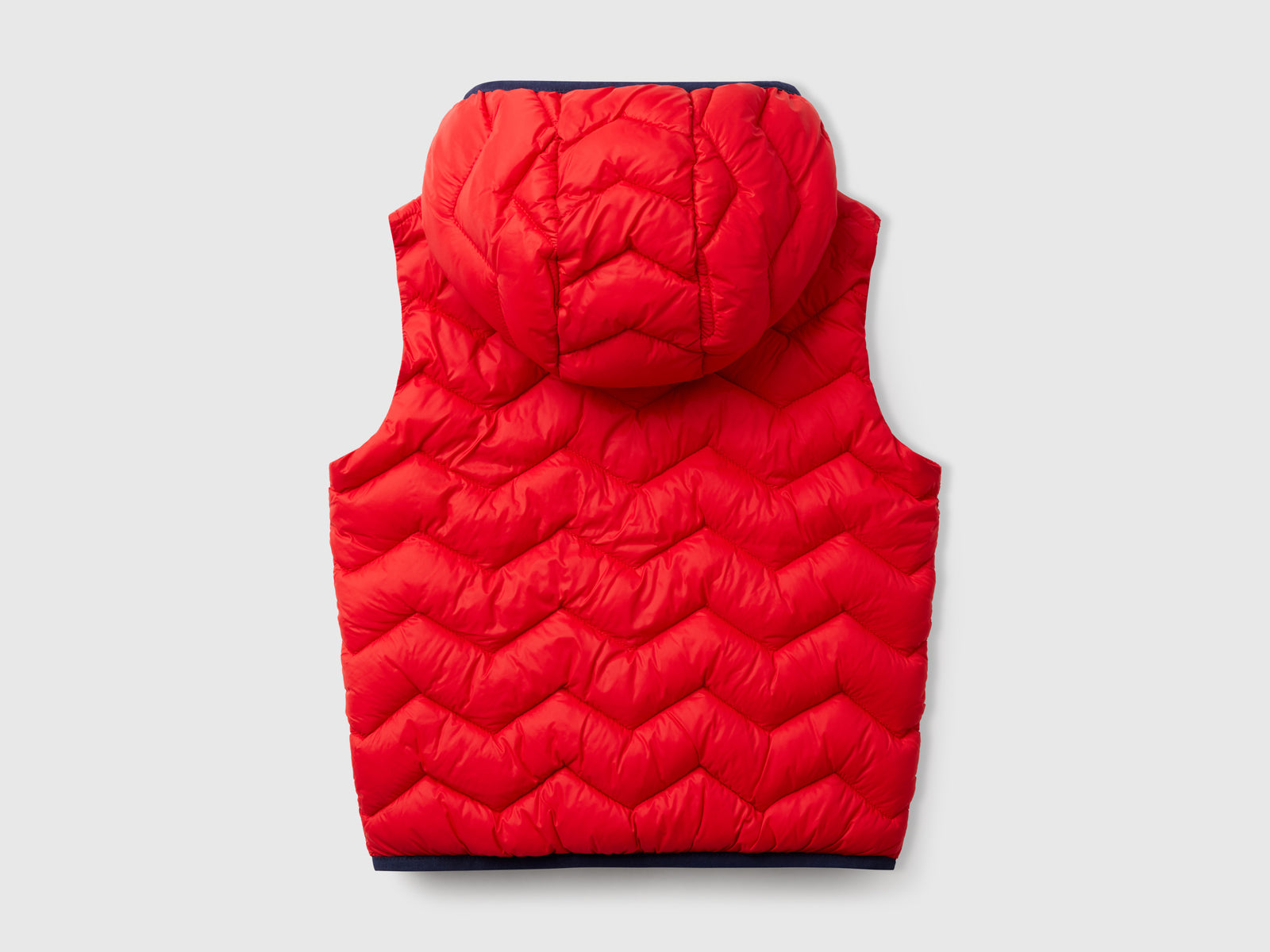 Gilet imbottito con cappuccio da bimbo rosso 2 | Benetton Outlet