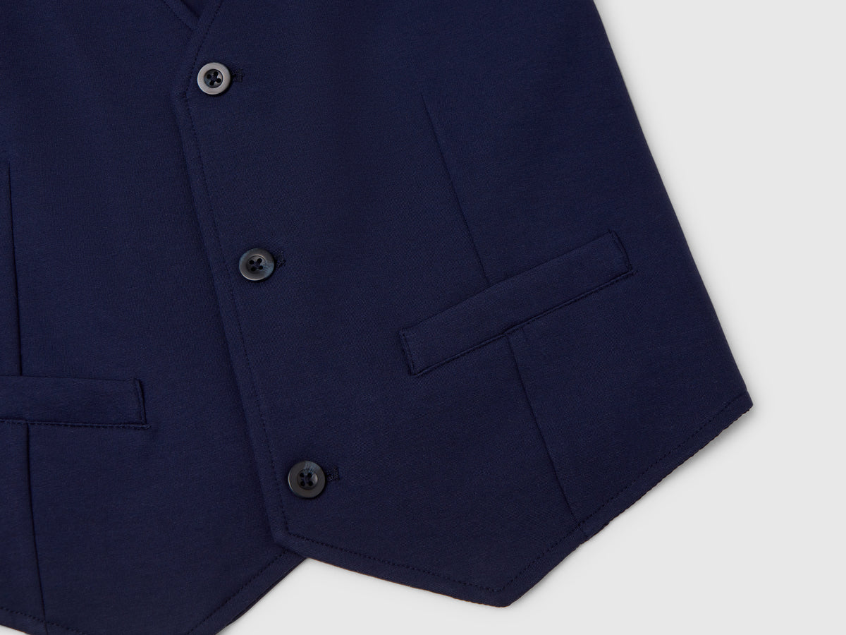 Gilet foderato con bottoni