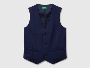 Gilet foderato con bottoni