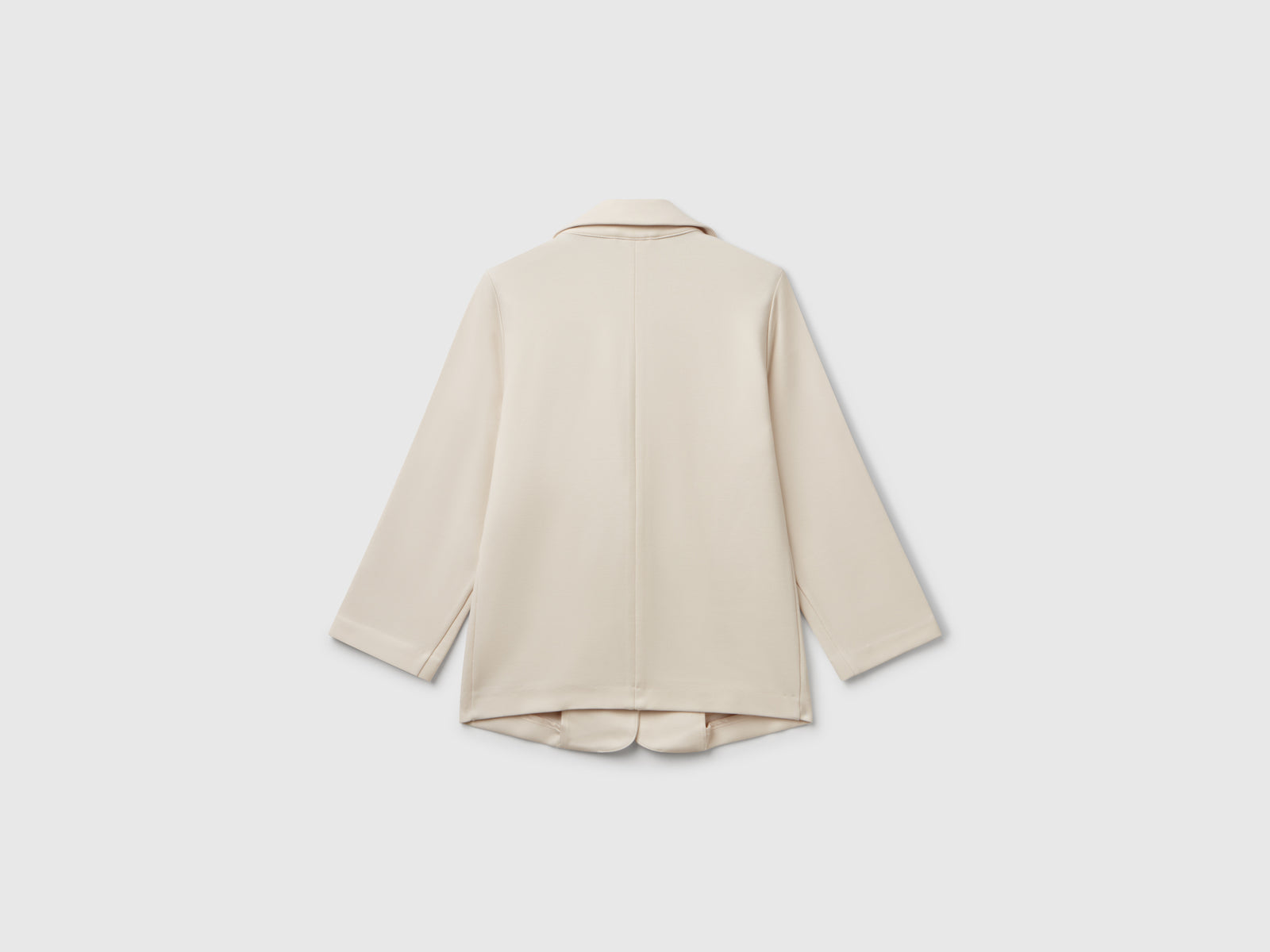 Blazer lungo elegante da bambina bianco panna 2 | Benetton Outlet