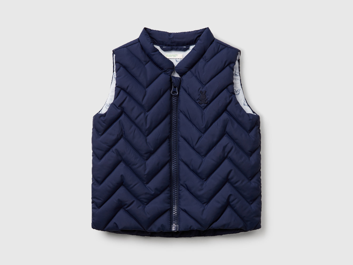 Gilet imbottito in tessuto tecnico da neonato blu | Benetton Outlet