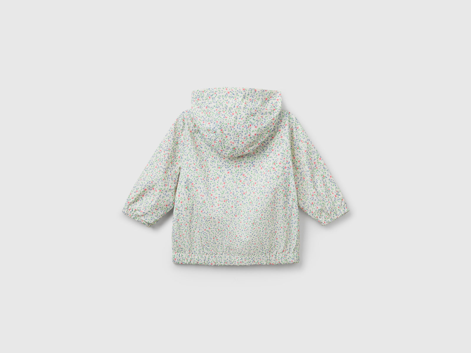 Giubbino con stampa floreale da neonato bianco panna 2 | Benetton Outlet