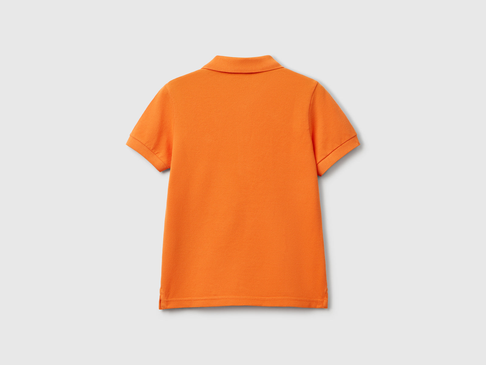 Polo manica corta in puro cotone da bimbo arancione 2 | Benetton Outlet