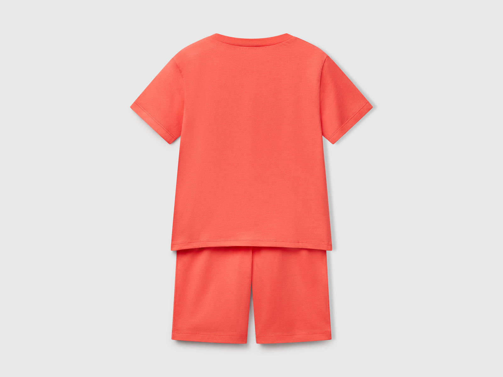 Pigiama con logo 100% cotone da bambino corallo 2 | Benetton Outlet