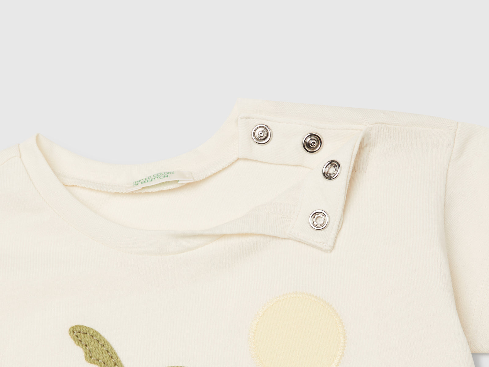 T-shirt con grafica estiva da neonato bianco panna 3 | Benetton Outlet