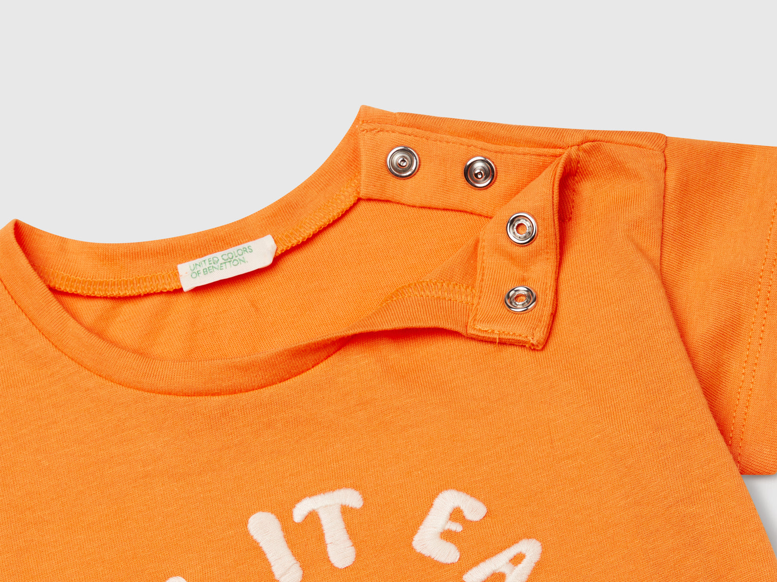 T-shirt con grafica estiva da neonato arancione 3 | Benetton Outlet