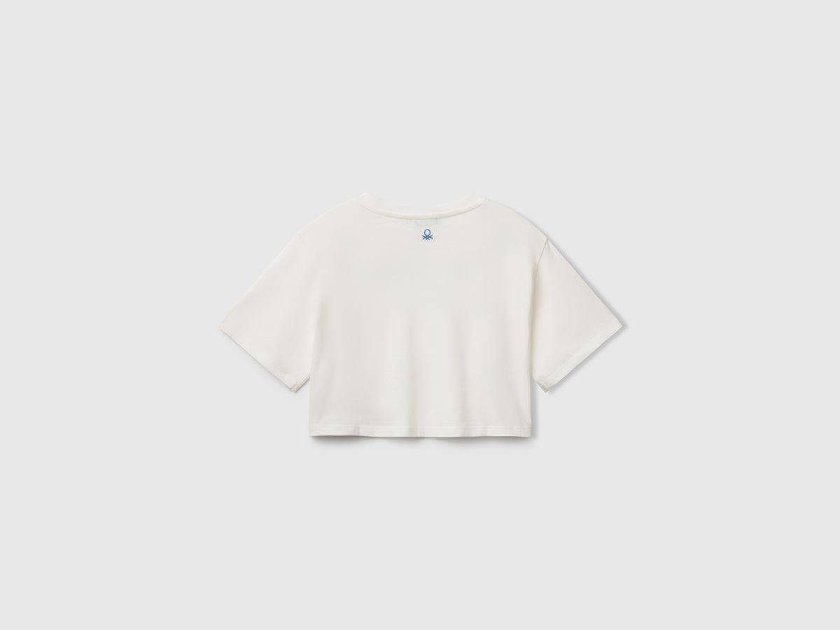 T-shirt con ricamo conchiglie