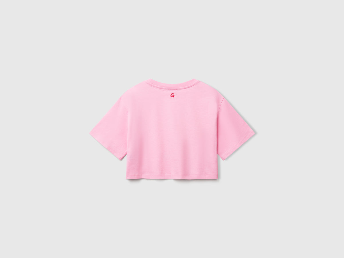 T-shirt con ricamo conchiglie