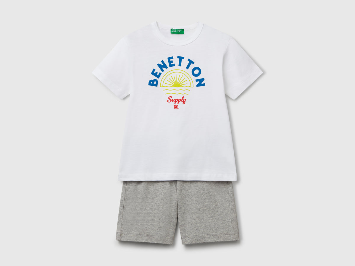Completo t-shirt e bermuda 100% cotone