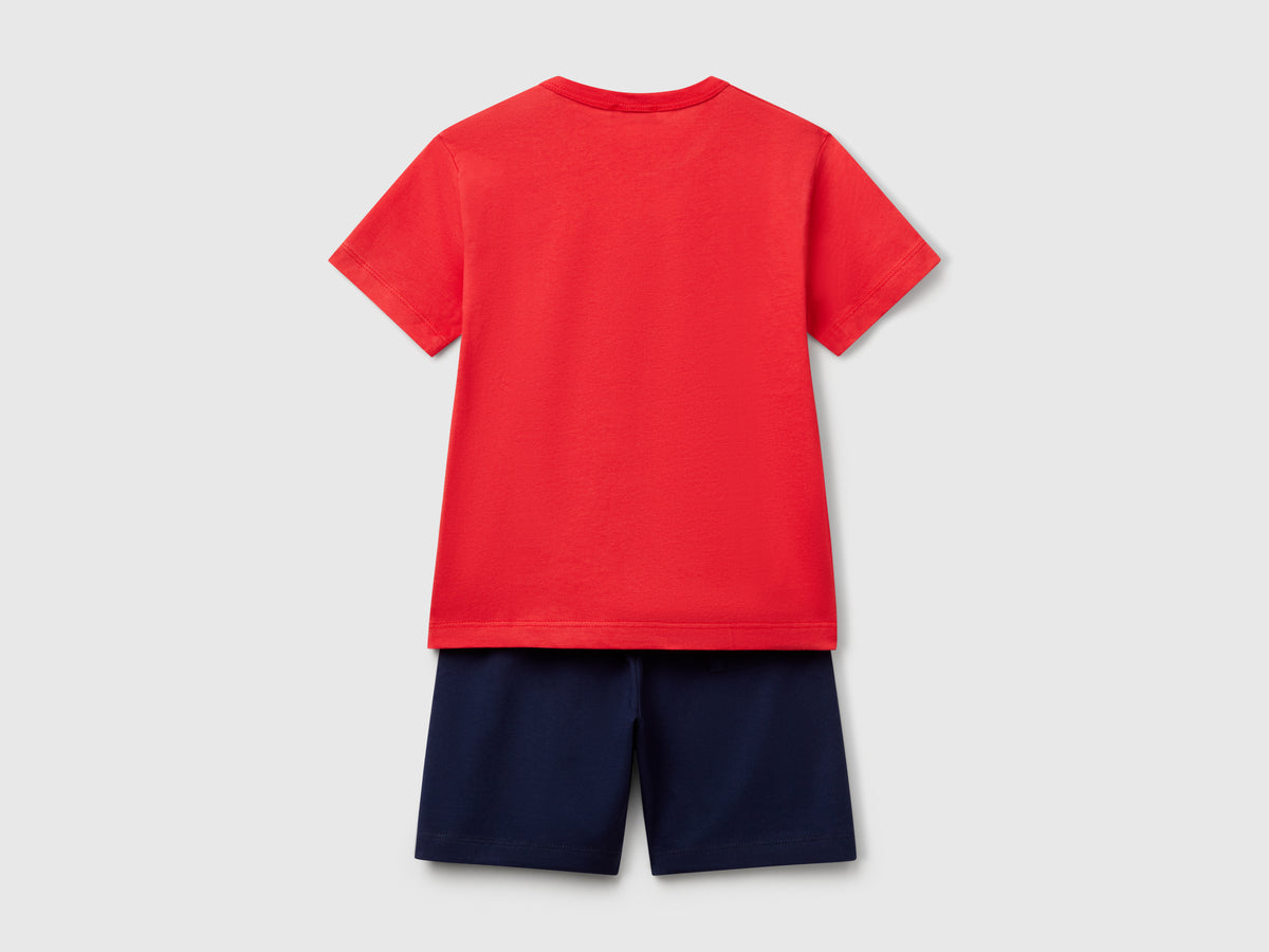 Completo t-shirt e bermuda 100% cotone