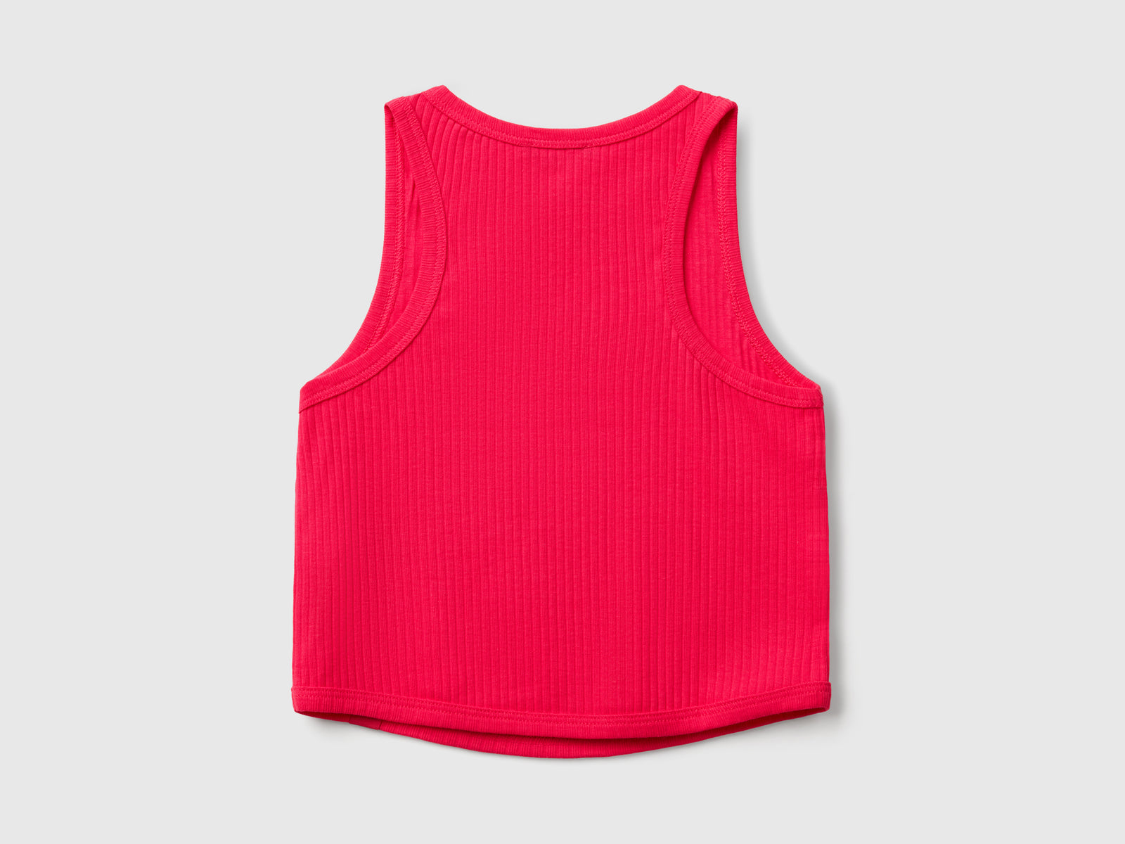 Canotta a costine da bambina fucsia 2 | Benetton Outlet