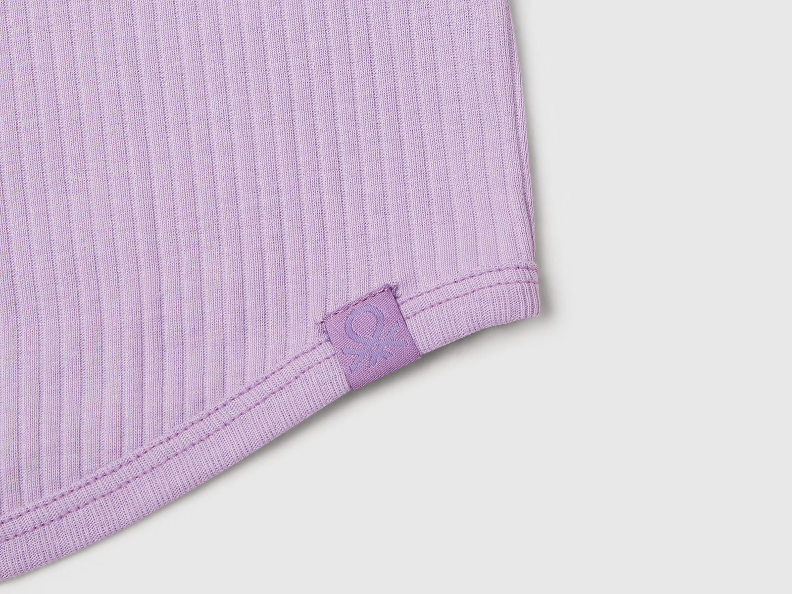 Canotta a costine da bambina lilla 3 | Benetton Outlet