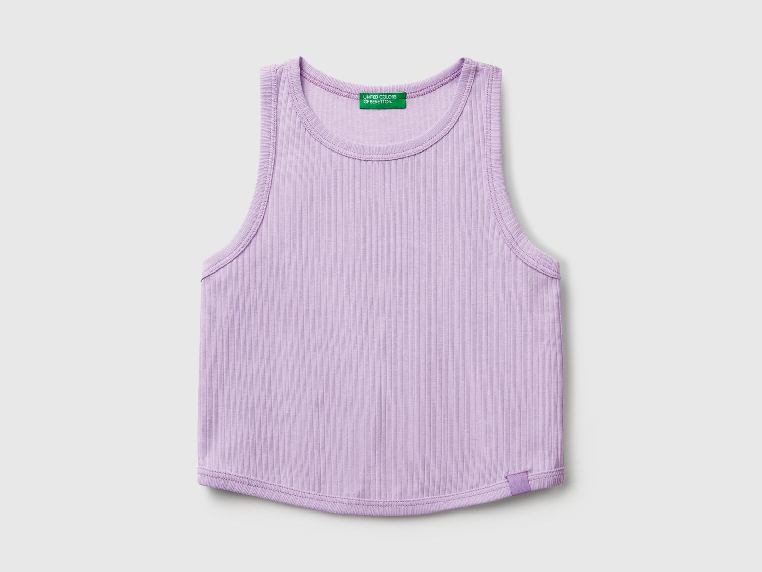 Canotta a costine da bambina lilla | Benetton Outlet