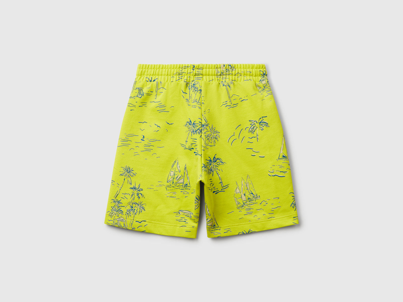 Shorts con stampa mare da bimbo lime 2 | Benetton Outlet