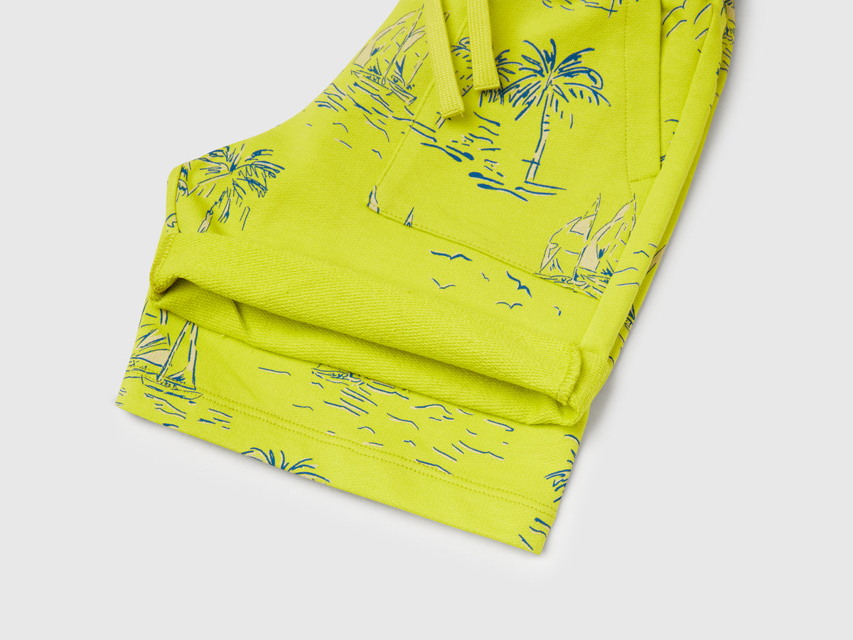 Shorts con stampa mare