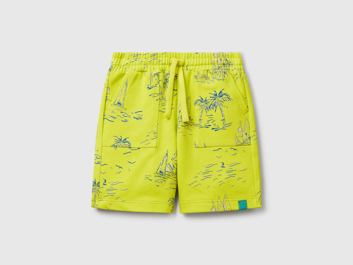 Shorts con stampa mare