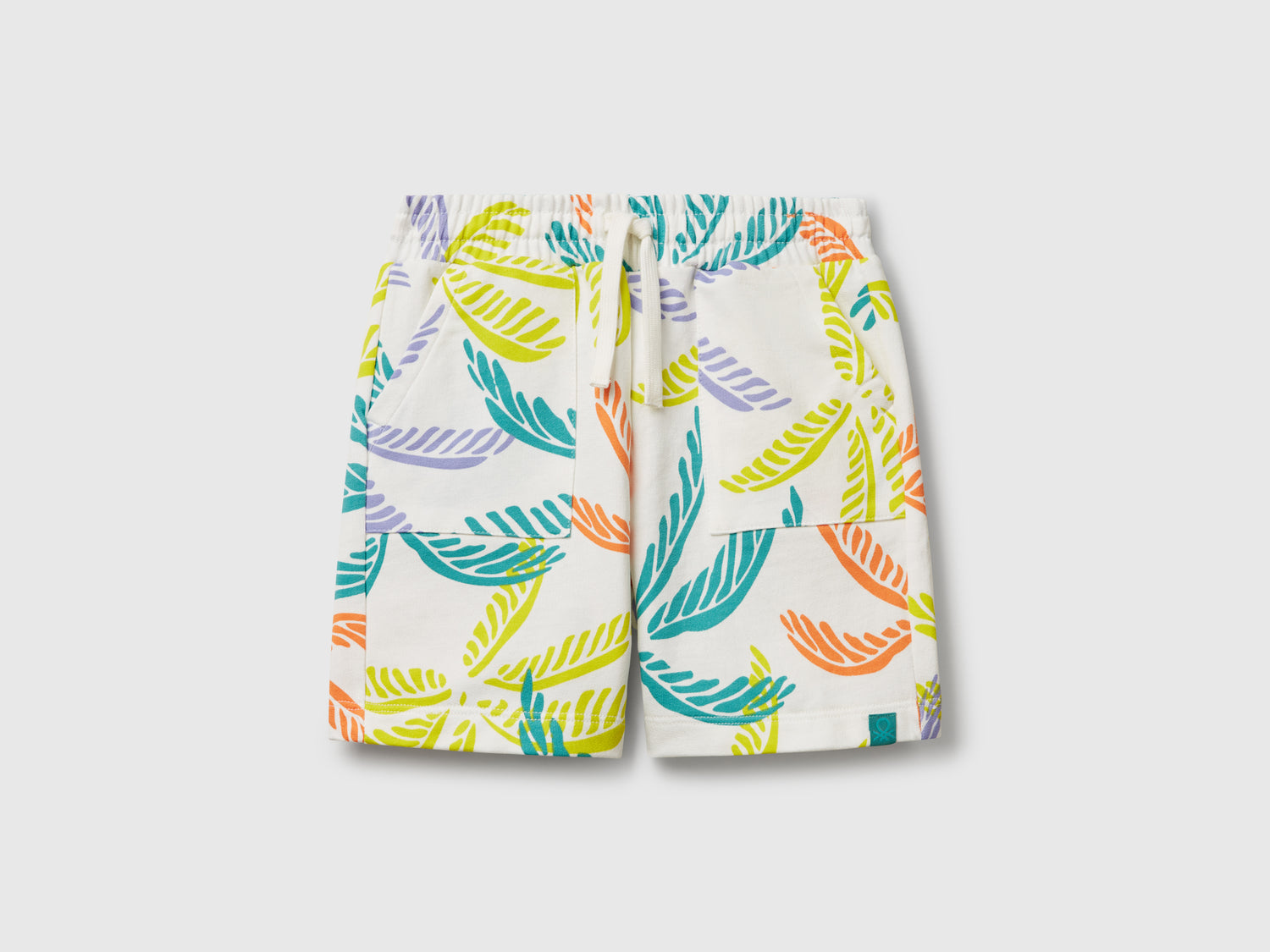 Shorts con stampa tropicale da bimbo bianco | Benetton Outlet