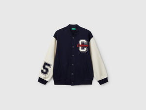 Bomber over fit con ricamo