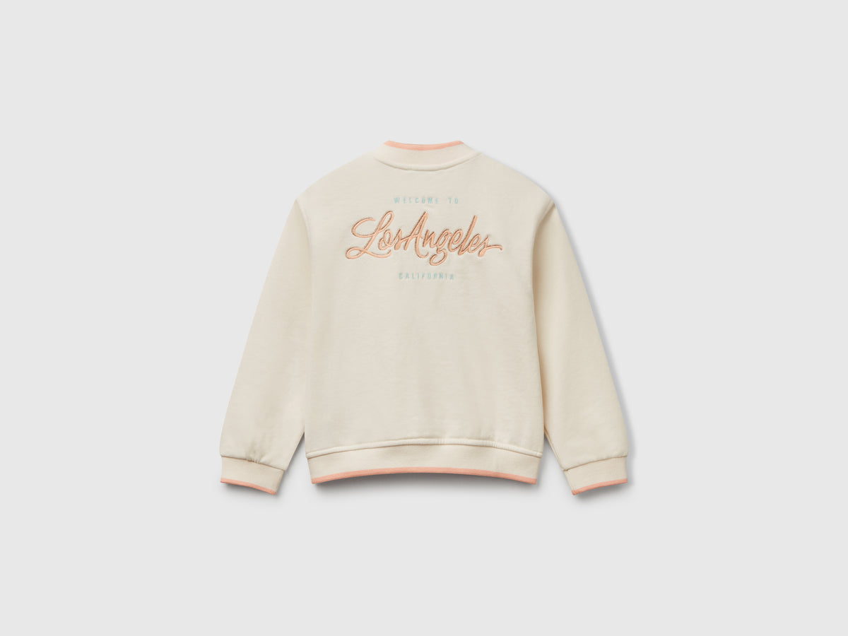 Bomber in felpa di misto cotone
