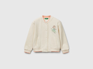 Bomber in felpa di misto cotone
