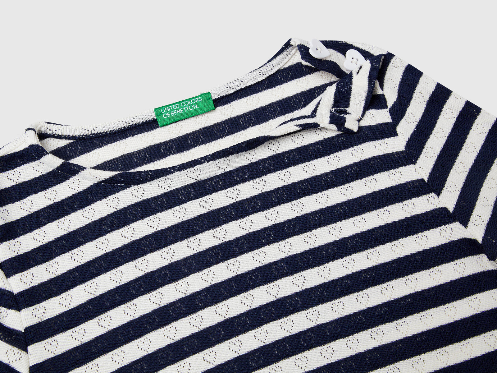 Maglietta a righe da bambina blu 3 | Benetton Outlet