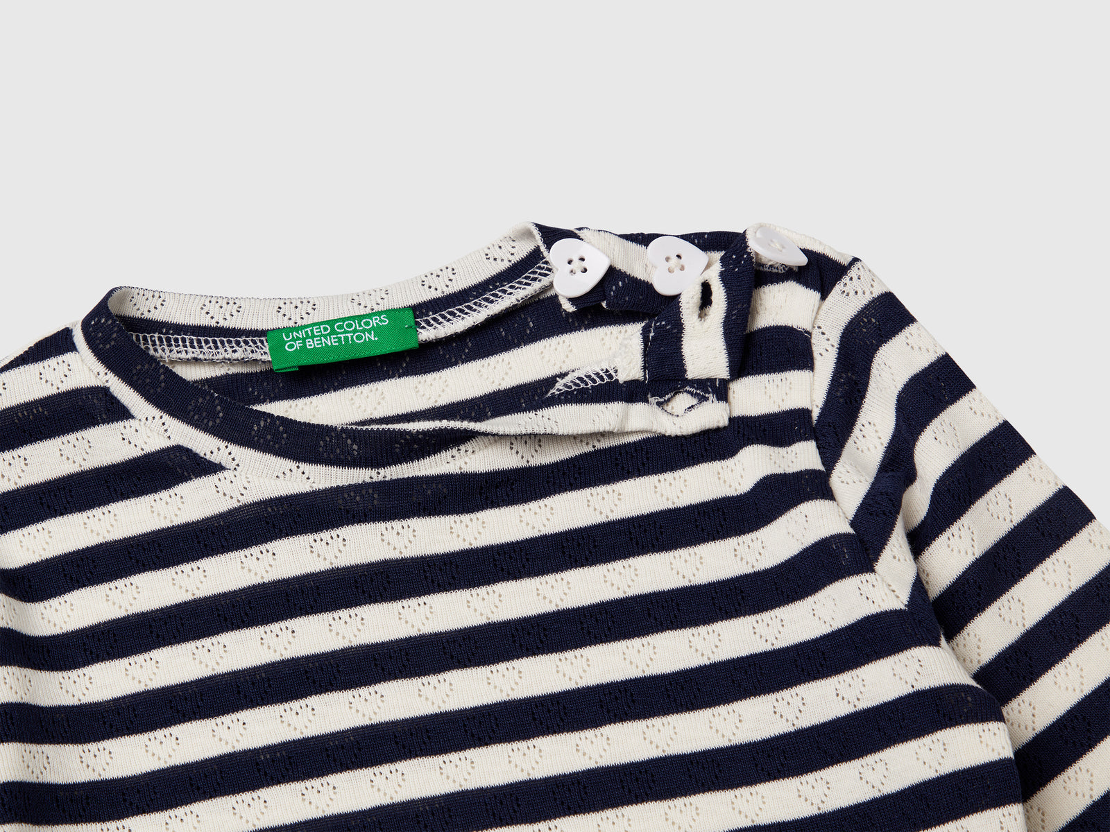 Maglietta a righe da bimba blu 3 | Benetton Outlet