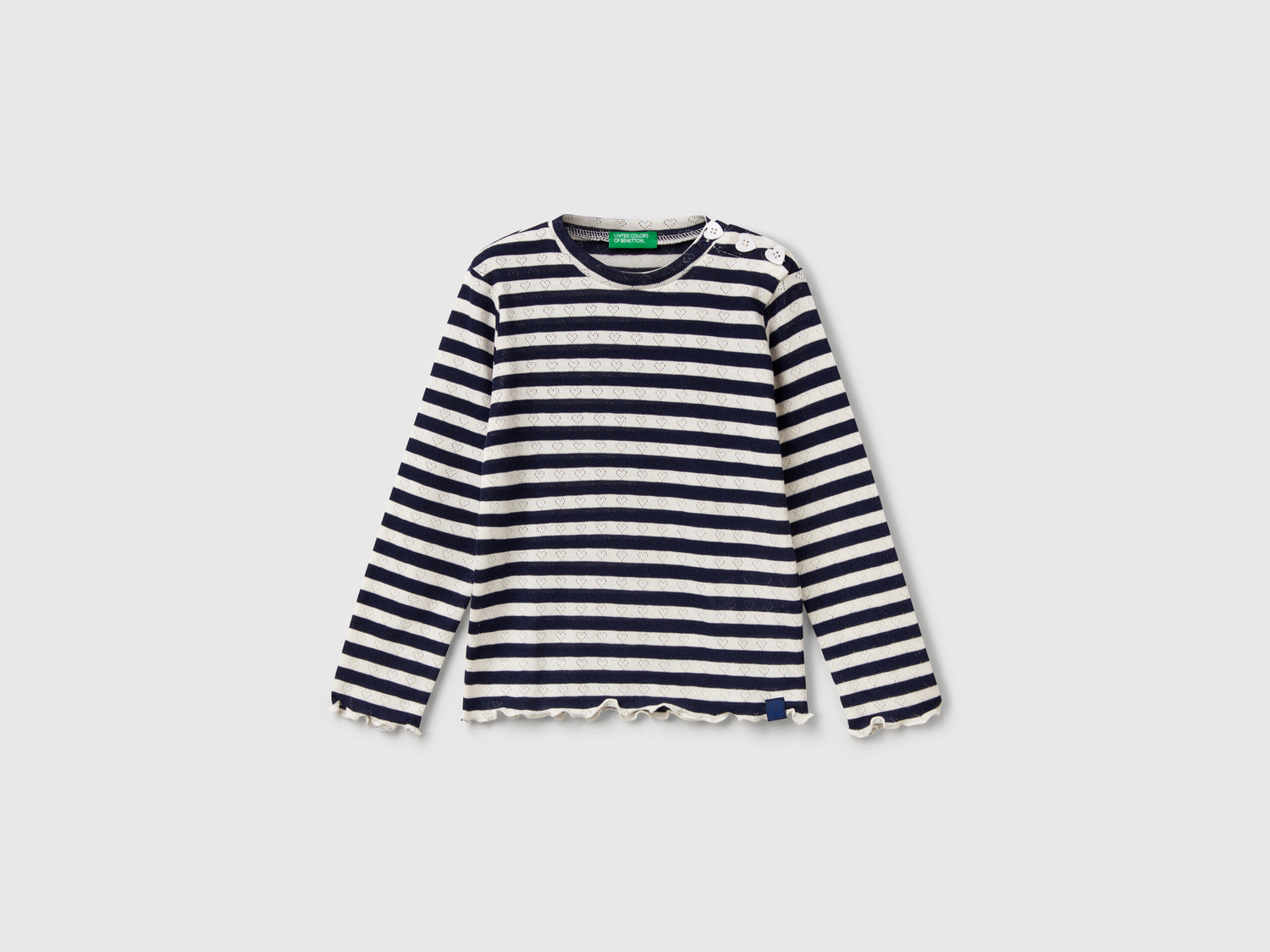 Maglietta a righe da bimba blu | Benetton Outlet