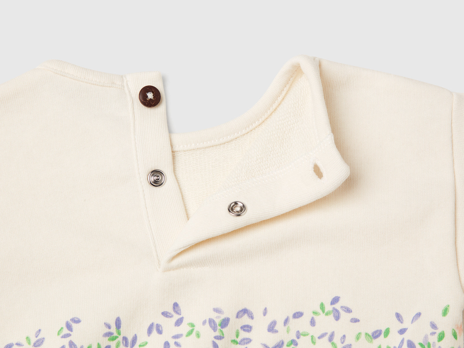 Completo felpa e pantaloni in misto cotone da neonato multi-color 3 | Benetton Outlet