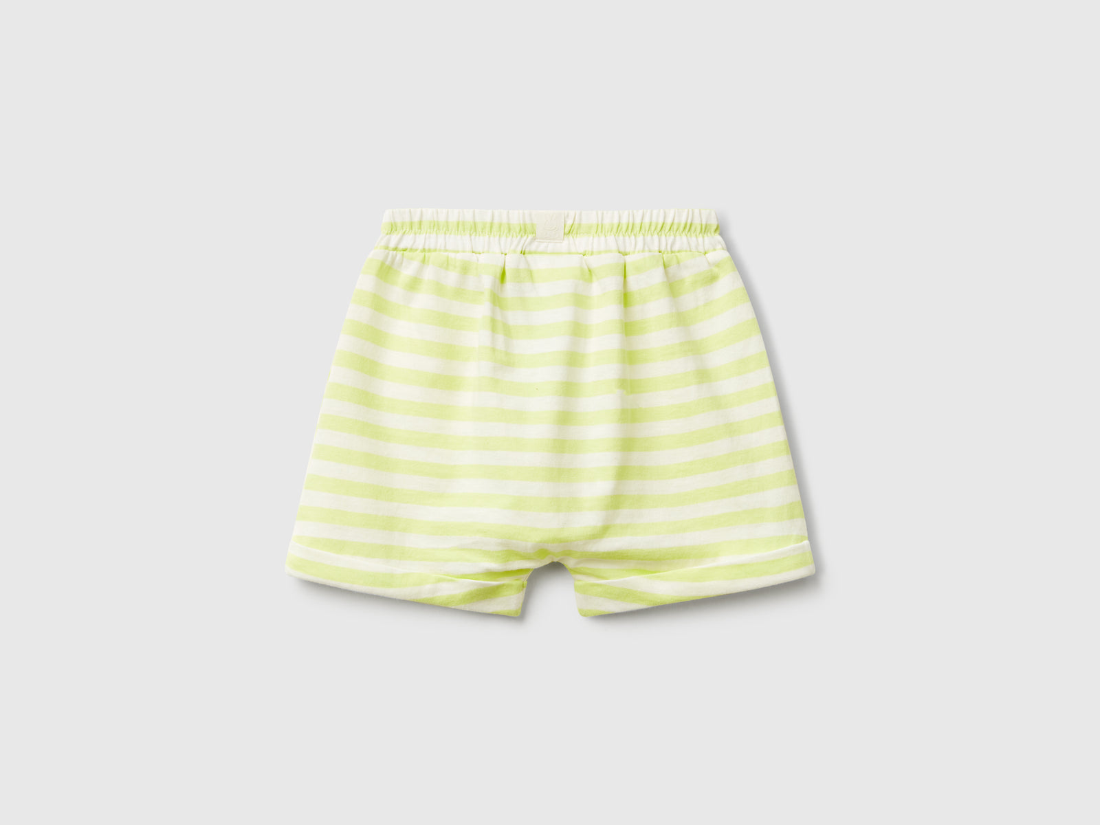 Shorts a righe con risvolto da neonato giallo 2 | Benetton Outlet