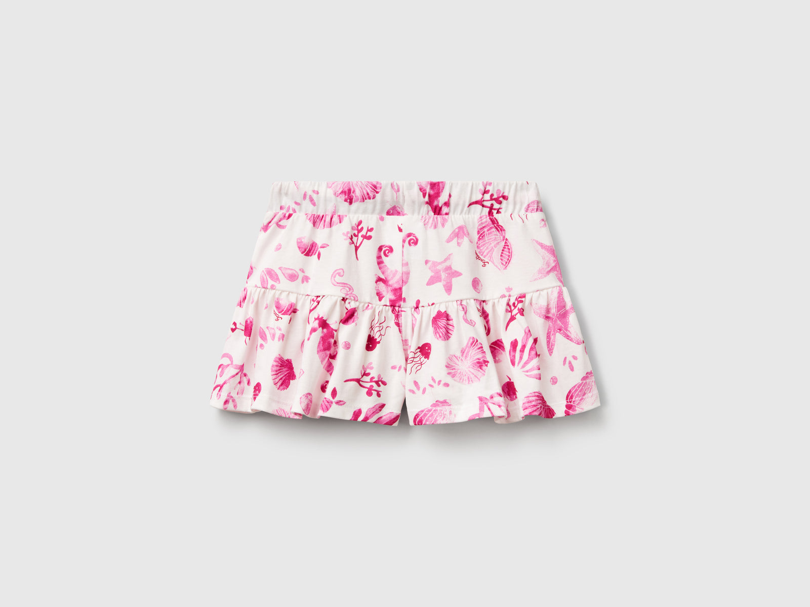 Shorts con conchiglie da bimba rosa 2 | Benetton Outlet