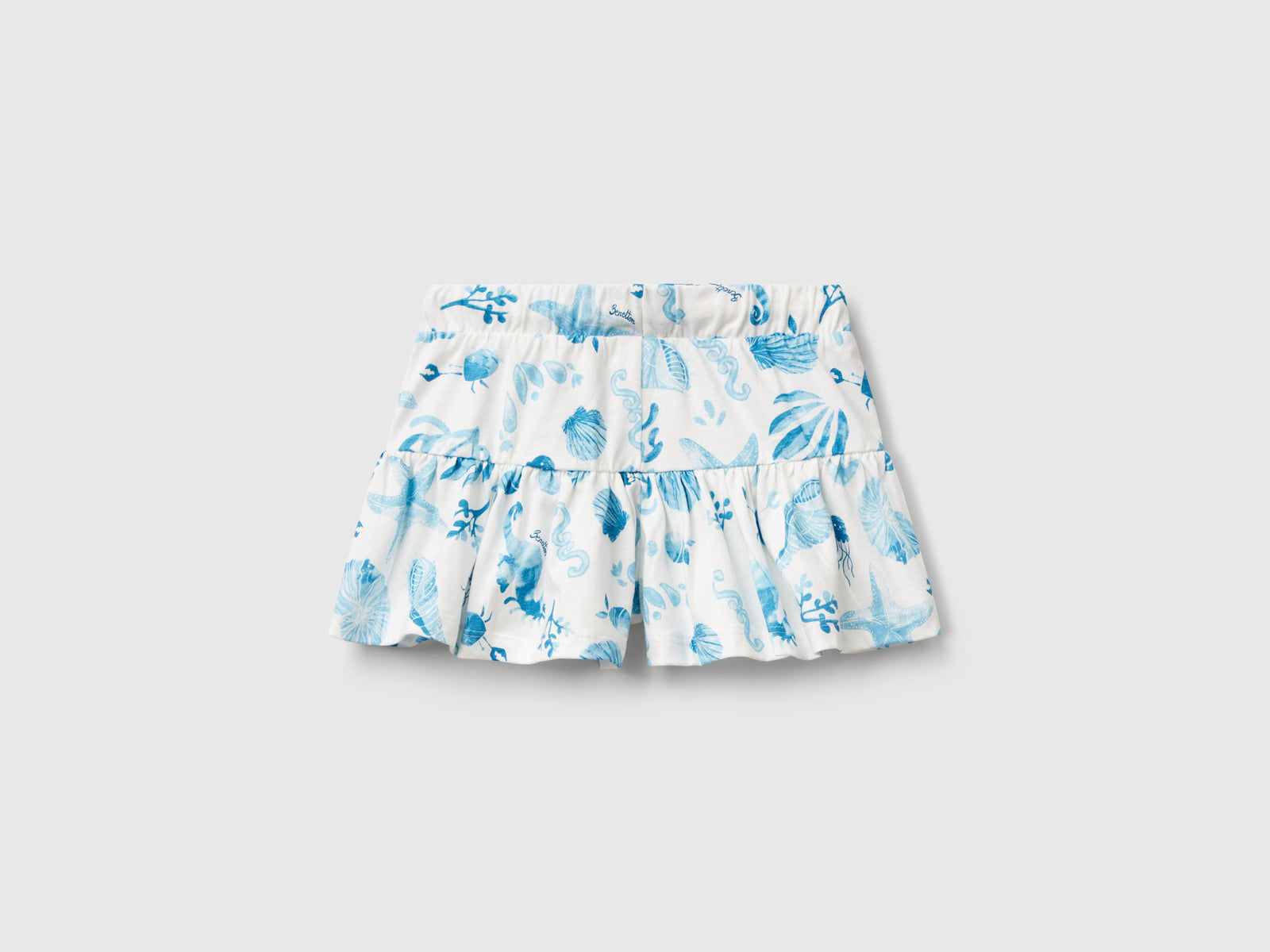 Shorts con conchiglie blu da bimba azzurro 2 | Benetton Outlet