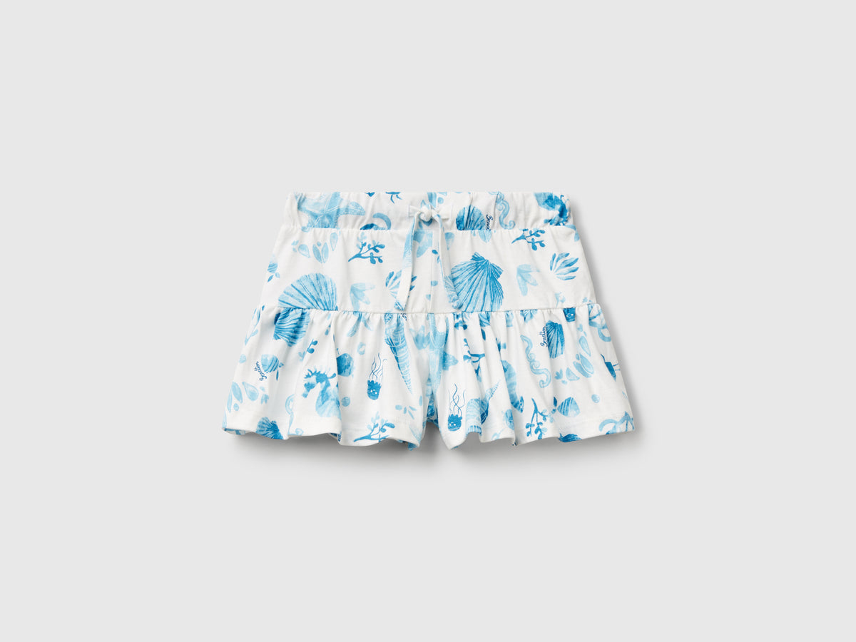 Shorts con conchiglie blu