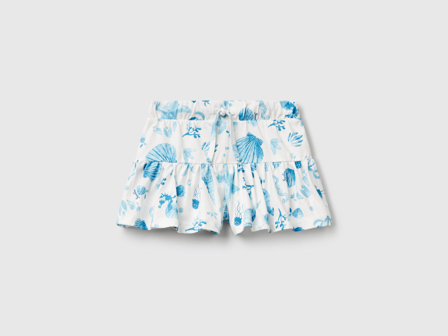Shorts con conchiglie blu da bimba azzurro | Benetton Outlet