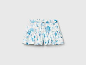 Shorts con conchiglie blu