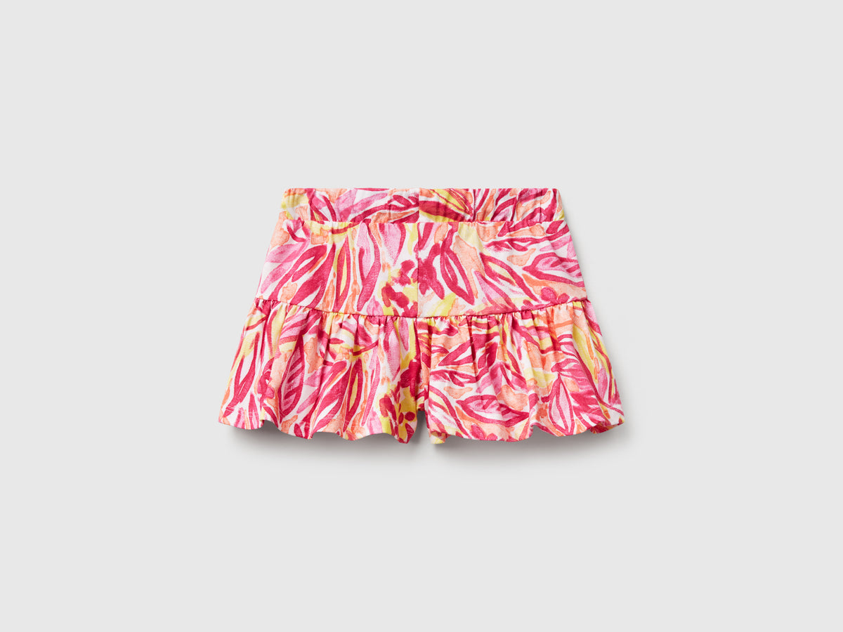 Shorts con stampa tropicale