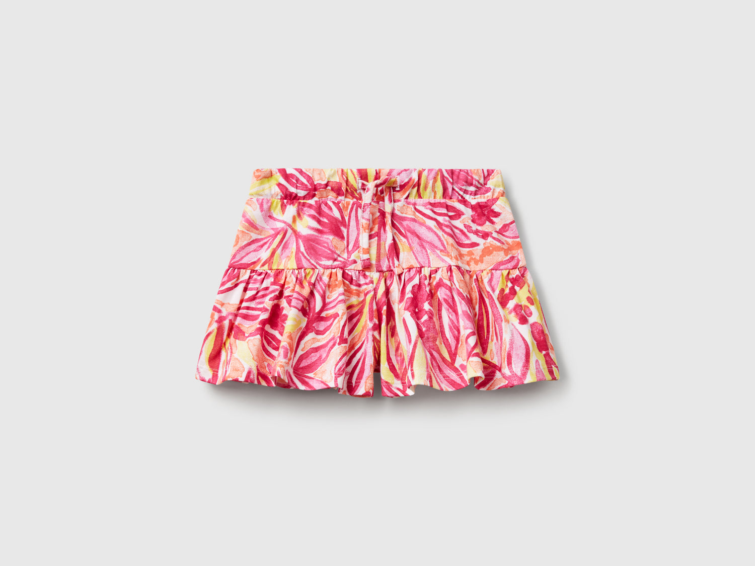 Shorts con stampa tropicale da bimba rosa | Benetton Outlet