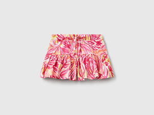 Shorts con stampa tropicale