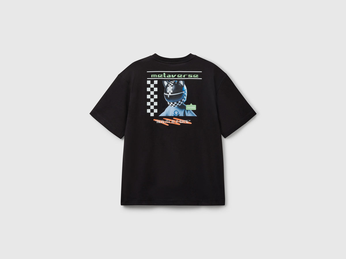 T-shirt con stampa sul retro