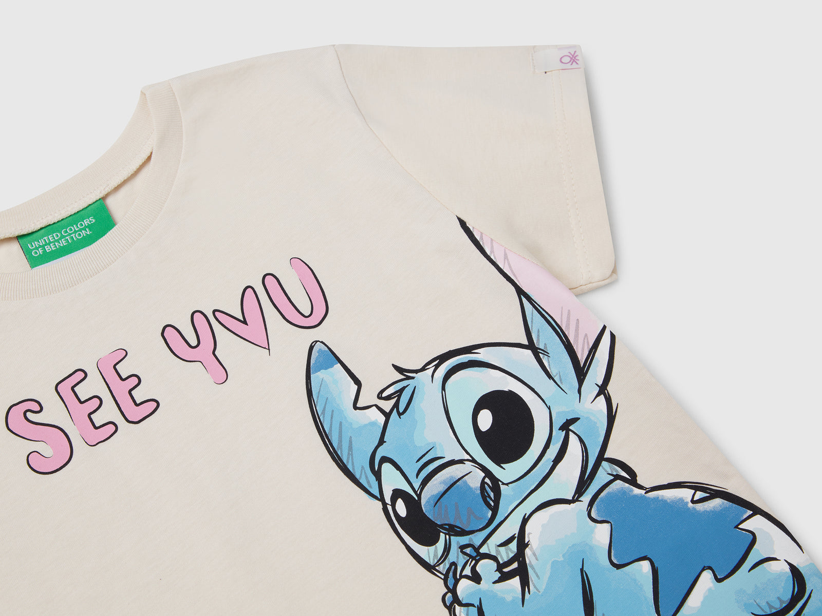 T-shirt Lilo & Stitch ©Disney in cotone da bimba beige 3 | Benetton Outlet