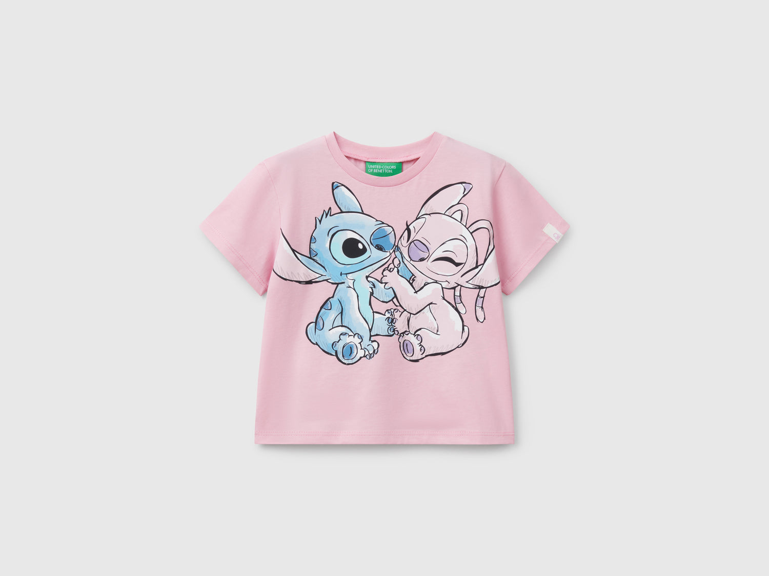 T-shirt Lilo & Stitch ©Disney in cotone da bimba rosa | Benetton Outlet
