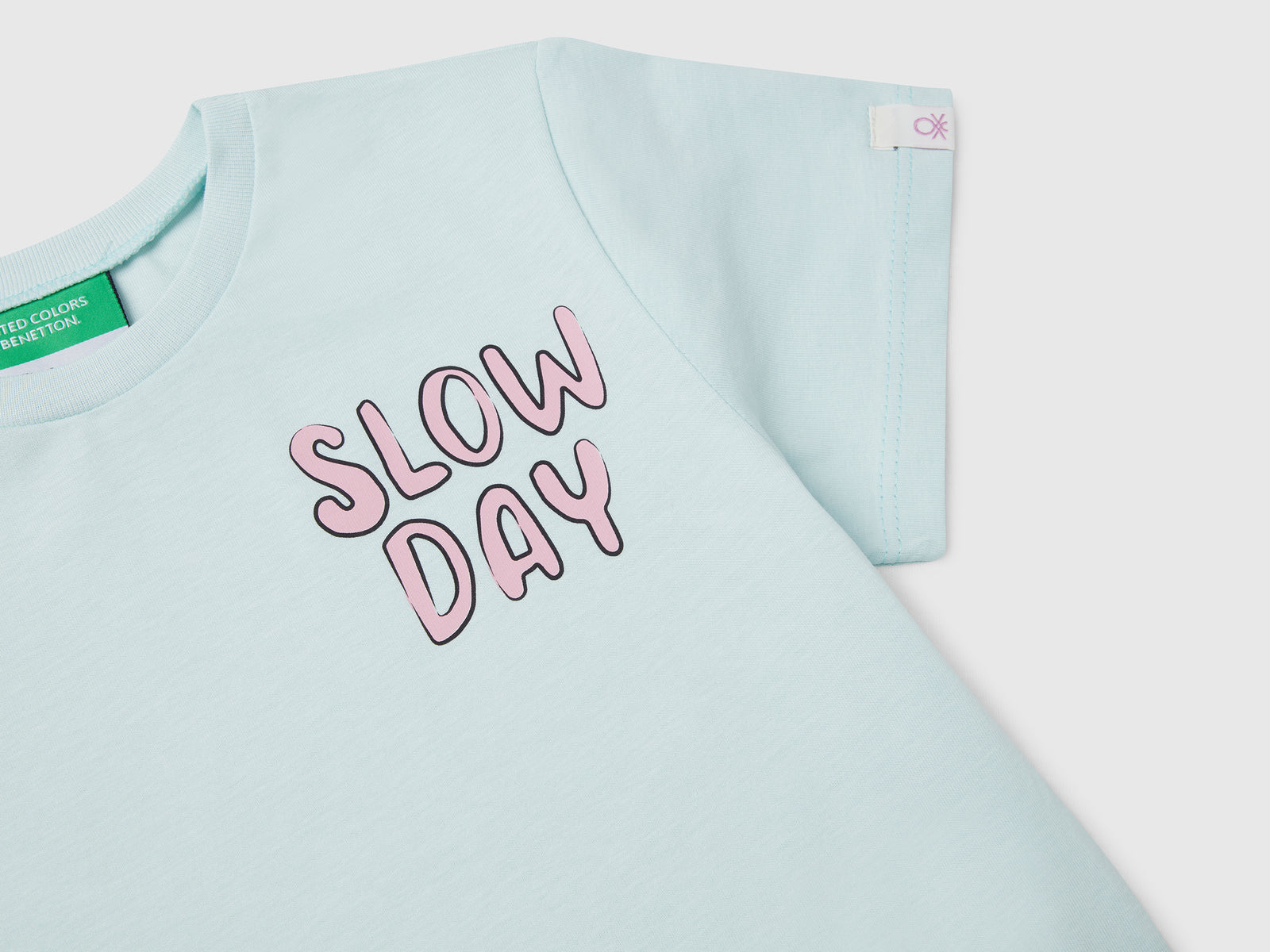 T-shirt Lilo & Stitch ©Disney in cotone da bimba verde acqua 3 | Benetton Outlet
